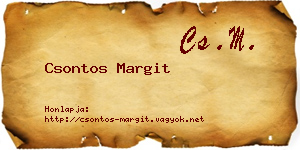 Csontos Margit névjegykártya